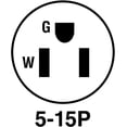 thumbnail image 3 of Legrand 4867ANWCC10 Pass & Seymour 15A White 8-Position Angle Plug - Quantity 1, 3 of 4