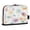 Colored Outline Flower, variant on Pencil Bag with Magnetic Foldable Base Large Capacity Stand-Up Pencil Case Durable Nylon Pen Pouch Blue-green Flowers