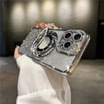 thumbnail image 1 of Luxury Electroplated Shiny Diamond Magnetic Ring Bracket For Magsafe Case For iPhone 15 Pro Max 14 12 13 Plus Shockproof Cover Silver For iPhone 13, 1 of 6