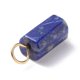 thumbnail image 5 of Natural Gemstone Pendants with Real 24K Gold Plated 304 Stainless Steel Loops Column 17~17.5x6~7x6~7mm Hole: 3.5mm, 5 of 5