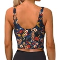 thumbnail image 2 of Yiaed Vintage Floral Print Ladies Waistcoat Women Sports Vest Vest Sports Women Sports Top Yoga Vest for women-Large, 2 of 8