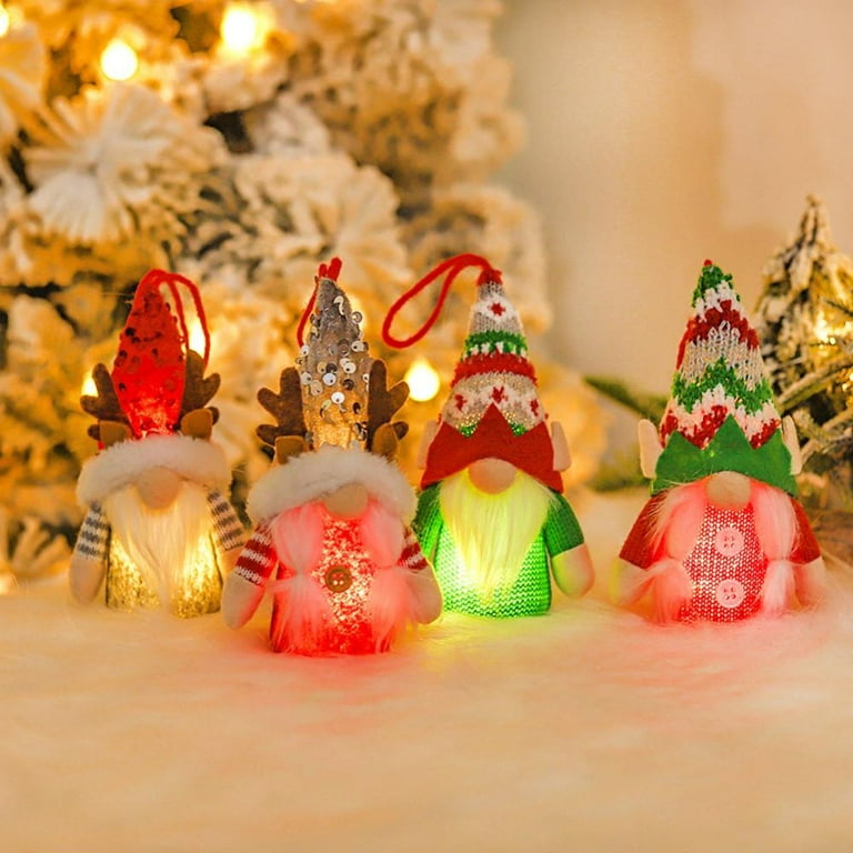 2pcs Light Up Christmas Gnomes Figurines With Led Light Desk Topper Xmas  Ornament For Christmas Decorations - AliExpress