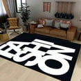 thumbnail image 3 of Fashion Area Rug, Black and White, Living Room, Modern 3x5ft, 3 of 6