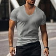thumbnail image 2 of Baqcunre Polo Shirts For Men Mens Cotton Shirt Casual Fashion Solid Color Short Sleeved Lapel Shirt Sweatshirt Tops For Men Grey 3XL, 2 of 6