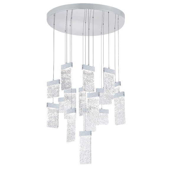 CWI Lighting Carolina Contemporary Metal LED Chandelier in Pewter