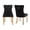 Black, variant on AOOWOW High-End Tufted Velvet Dining Chair Set of 2, Black and Gold, Solid Wood Contemporary, Golden Stainless Steel Plated Legs and Nailhead Trim