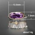 thumbnail image 2 of Hot Selling Temperament Women's Amethyst Two Tone Ring, 2 of 2