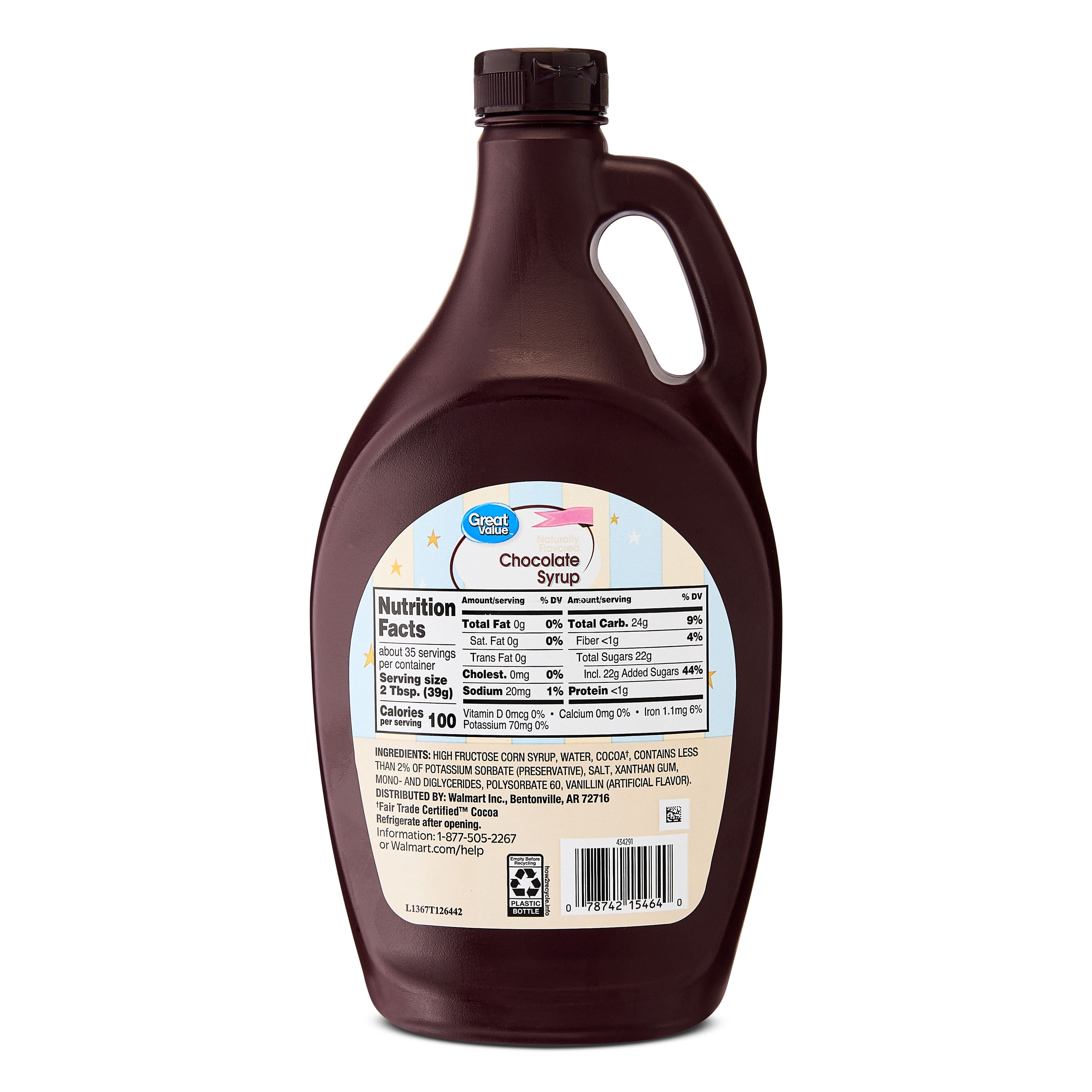 Great Value Chocolate Syrup, 48 oz