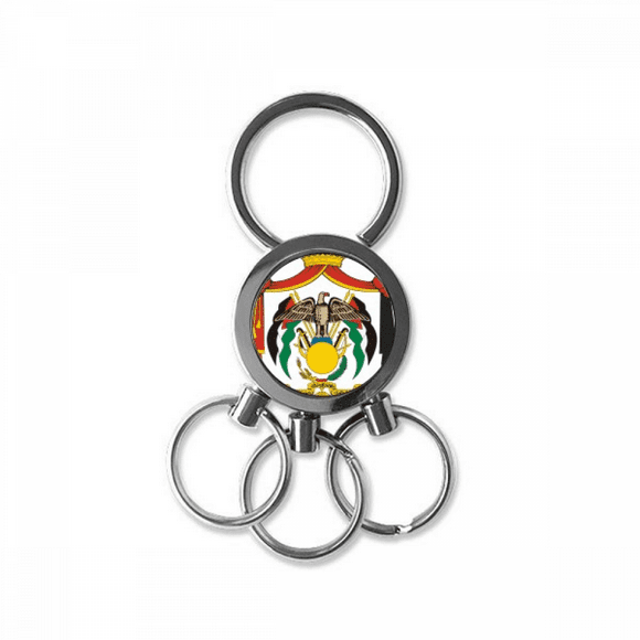 jordan national emblem country stainless steel metal key holder chain keychain