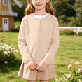 thumbnail image 6 of yillto Girls Cardigan Sweater Button down Knit Long Sleeve Cute Uniform Cardigans Crewneck Fall Clothes, 6 of 6