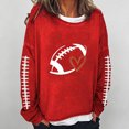 thumbnail image 3 of Football Printed Sweatshirts for Women, Crewneck Long Sleeve Loose Fit, Fall Game Day Casual Graphic Tops S-3XL, 3 of 5