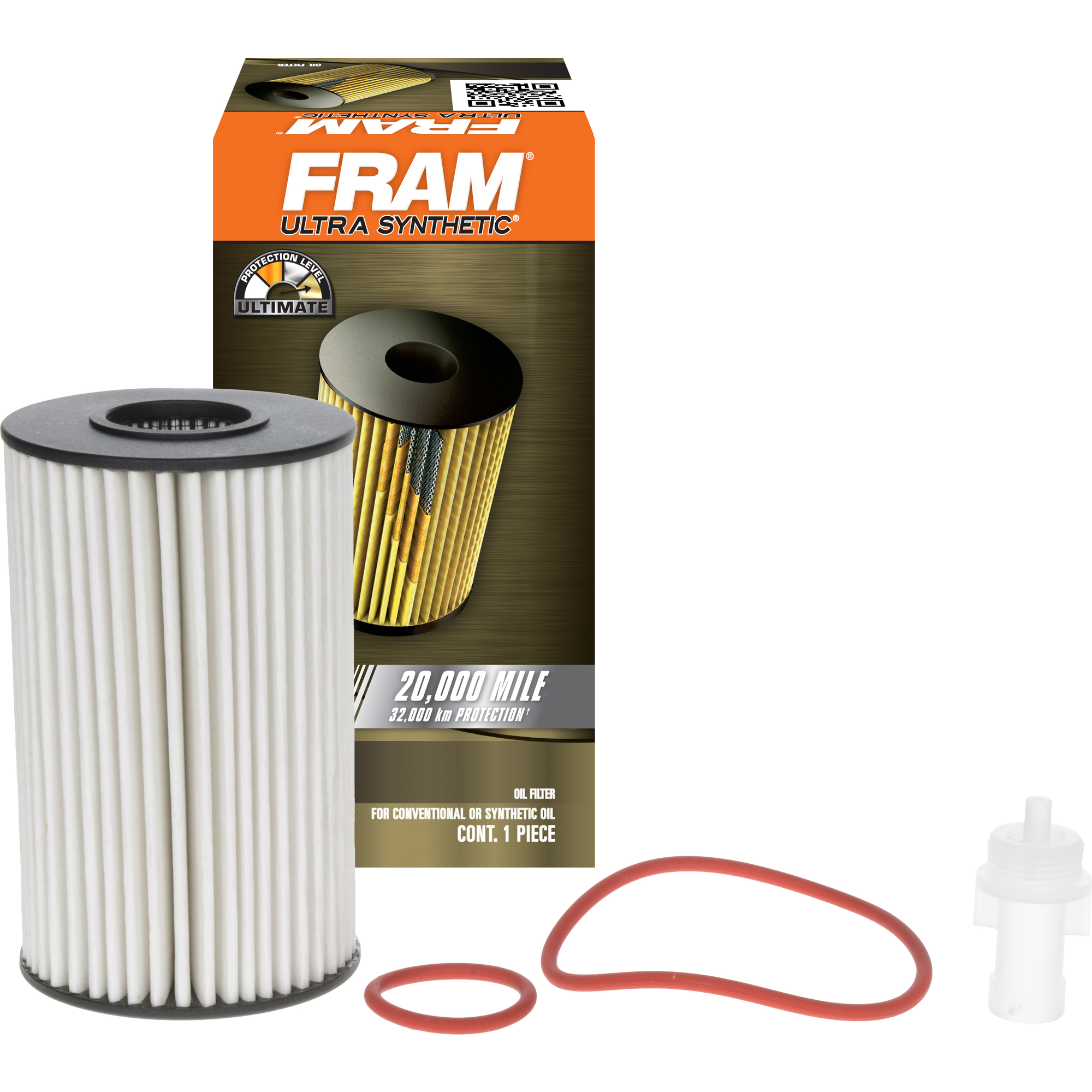 FRAM Ultra Synthetic Filter XG10295, 20K mile Change Interval Oil