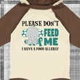 thumbnail image 4 of Inktastic Please Dont Feed Me I Have a Food Allergy with Elephant and Ribbon Boys or Girls Long Sleeve Baby Bodysuit, 4 of 5
