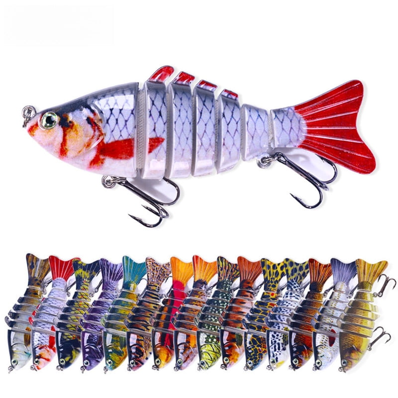 5PC 10cm Luya fake bionic bait multi-section fish Lures Luya fishing