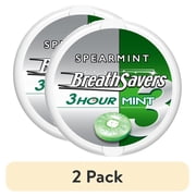(2 pack) Breath Savers Spearmint Flavored Sugar Free Breath Mints, Tin 1.27 oz