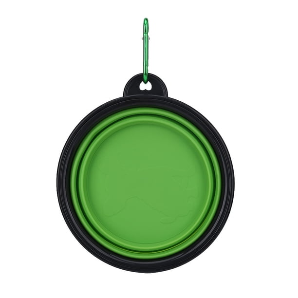 Paquete de 4 cuencos de viaje portátiles y plegables para mascotas, cuencos de alimentación de agua para perros, gatos y animales pequeños, (verde+púrpura+azul+rojo)