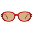 thumbnail image 2 of Gafas de Sol SOJOS Retro Ovaladas Redondas Polarizadas SJ2603 Rojo/Marrón Claro, 2 of 5