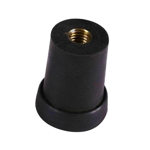 Cabezal de clavija de contrabajo de goma con rosca metálica interna, antideslizante, para suelos, fácil de instalar, tapón de clavija para 8 mm