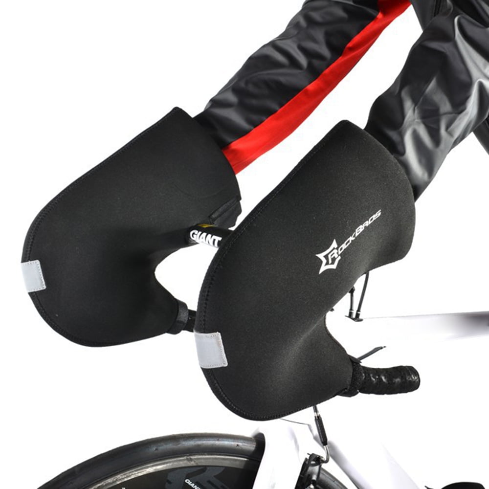 ROCKBROS Rainproof Neoprene Winter Unisex Cycling Handlebar Bar End Mittens Mitts Gloves Road Bicycle Bike Hands... by