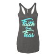 thumbnail image 2 of Wild Bobby, Faith Over Fear, Inspirational/Christian, Women Tri-Blend Racerback Tank Top, Premium Heather, Medium, 2 of 4