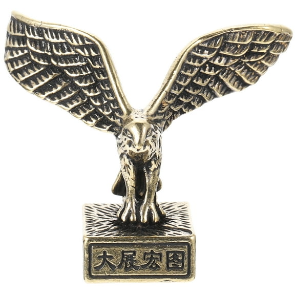 IBASETOY Vintage Style Brass Eagle Figurine Home Office Desktop Decoration