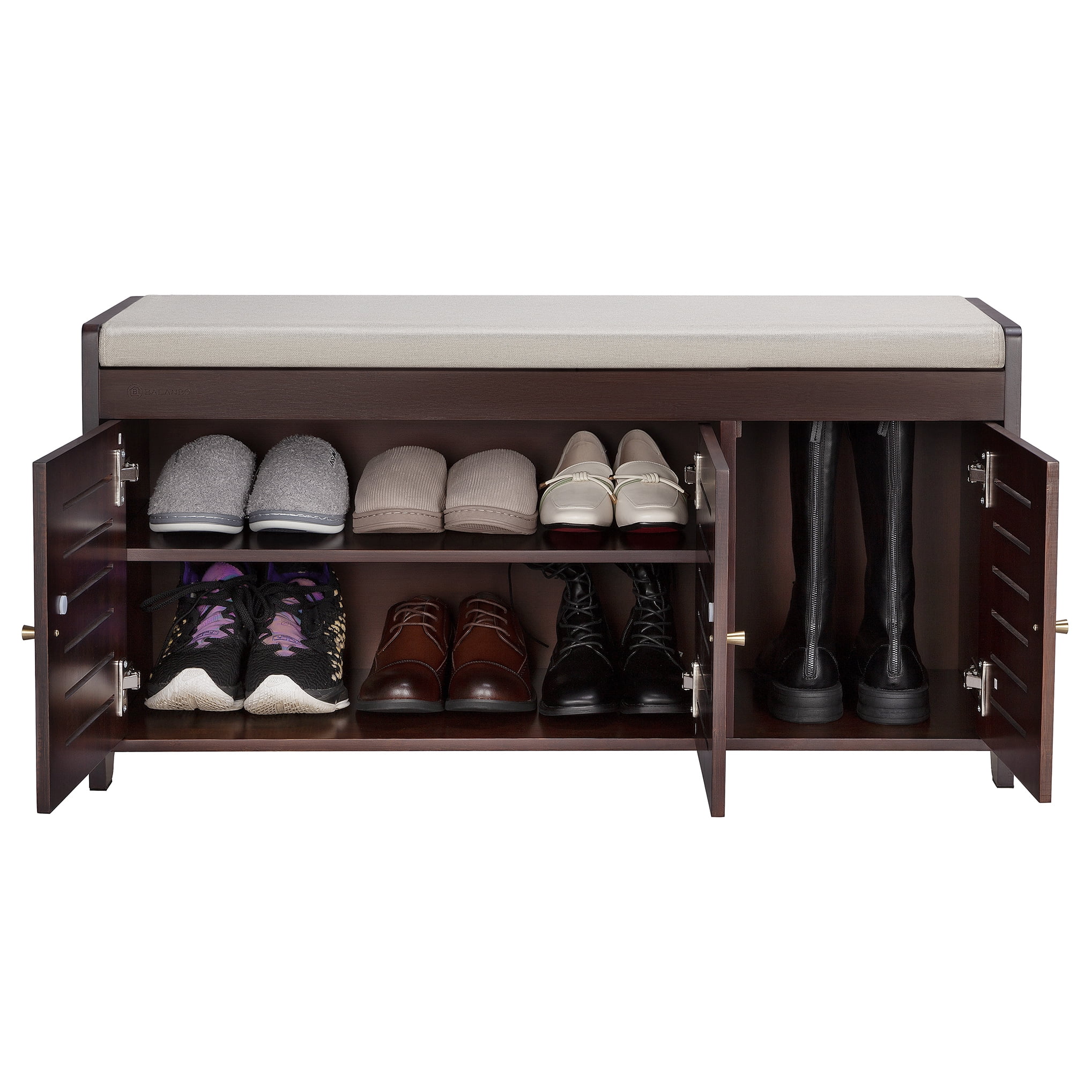 Shoe Bench Boot Organizer, Storage Bench with Flip-Open Storage Box, P –  hitowofficial