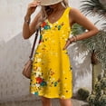 thumbnail image 5 of Viikei Women Dress Summer Maxi Dresses,Dresses for Women Clearance,Women's Casual with Pockets Summer Boho Beach Dress T-Shirts Dress V Neck Loose Tank Dresses Multicolor XL, 5 of 5