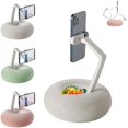 thumbnail image 1 of Soporte teléfono para con tazón para Aperitivos, Soporte para de Peluche, Almohada Ajustable para de 360° Altamente Ajustable con Tela de Felpa Suave con teléfono o Tablet de 4.7-13,B-Blanco, 1 of 17
