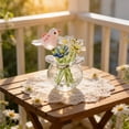 thumbnail image 6 of DefiDgd Handmade Mini Glass Flower Vase Decoration,Glass Flowers Bouquet Small Table Ornaments for Birthday Table Centerpiece Garden Home Decoration,Gift for Mom Women Friends(Pink), 6 of 6