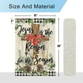 thumbnail image 4 of Christmas Cross Garden Flag Jesus Is the Reason for the Season Garden Flag 12.5x18 Double Sided Vertical Burlap Farmhouse Yard Flag Christmas Winter Religious Outdoor Decor, 4 of 6
