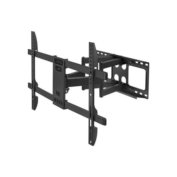 Monoprice Titan Series Full Motion Dual Stud Single Arm Wall Mount For Large Up to 70" Inch TVs Displays, Max 99 LBS. 200x200 to 600x400, Black