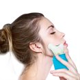 thumbnail image 3 of Face Ice Cube Mold Swelling Contouring Cooling Facial Reusable Personal Icing Rolling Tray Mould Refillable Portable Personal Massager Blue, 3 of 7