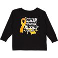 thumbnail image 3 of Inktastic Chilhood Cancer Awareness Yippee No More Chemo for Me Boys or Girls Long Sleeve Toddler T-Shirt, 3 of 5