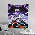 thumbnail image 2 of The Cuphead Show Tapestry Wall Hanging Wall Art Decor Wall Tapestry for Living Room Bedroom Dorm 60x80 Inch, 2 of 7