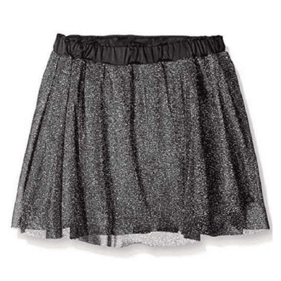 Jessica Simpson Big Girls' Sarabeth Mesh Circle Skirt , Size L, Silver
