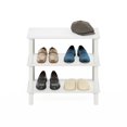 thumbnail image 2 of Pemberly Row Turn-N-Tube 26" 3-Tier Freestanding Shoe Rack Storage White, 2 of 6