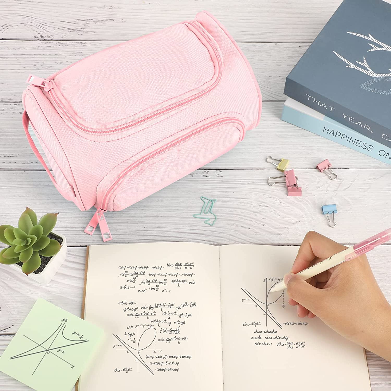 Wholesale Large Capacity Aesthetic Cute Pink Pencil Case With