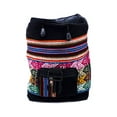 thumbnail image 2 of Mini Multicolored Peruvian Tribal Print Striped Pattern Lightweight Drawstring Backpack - Handmade Bags Boho Accessories, 2 of 3