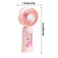 thumbnail image 3 of Portable Handheld Fan, Powerful+Durable+500mAh+ Quiet , Mini Table Fans with USB Rechargeable Battery Operated Cooling Accessories for Personal Use, Travel, 3 of 8