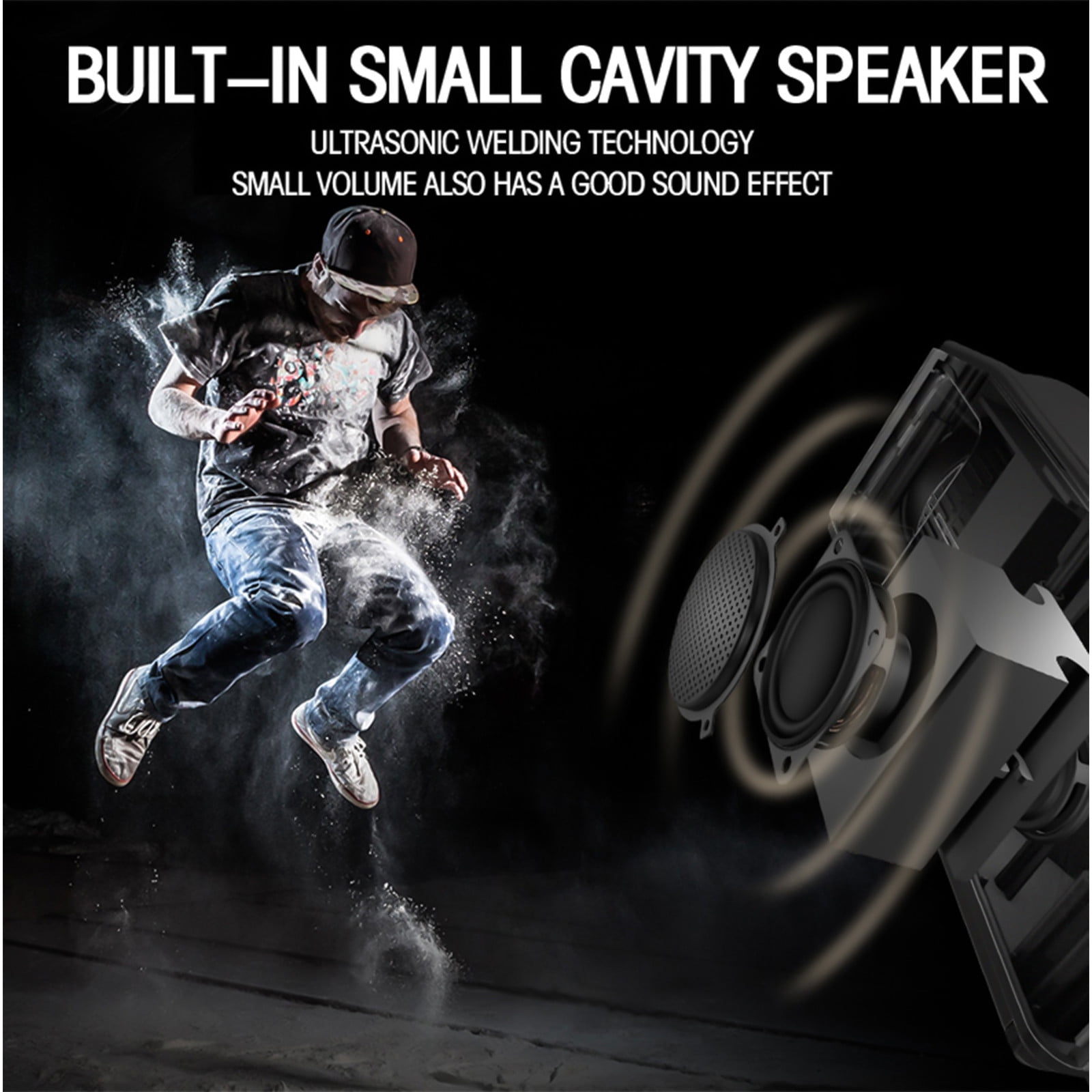 Hohaski Projector, Native 1080P Bluetooth Projector, Portable Outdoor Movie Projector, Full HD Mini Projector with Speaker for Home Bedroom, Compatible with Smartphone
