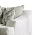 thumbnail image 3 of Syma Loveseat-Ivory Boucle-4 Throw Pillows-Track Arms-84 Inch, 3 of 5