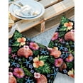 thumbnail image 3 of Outdoor Waterproof Pillow Covers Pack of 2, Summer Shells Starfish Tropical Flowers Black Background Decorative Throw Pillowcases Cushion Covers for Garden Patio Tent Sofa Couch, 24x24 inch, 3 of 8