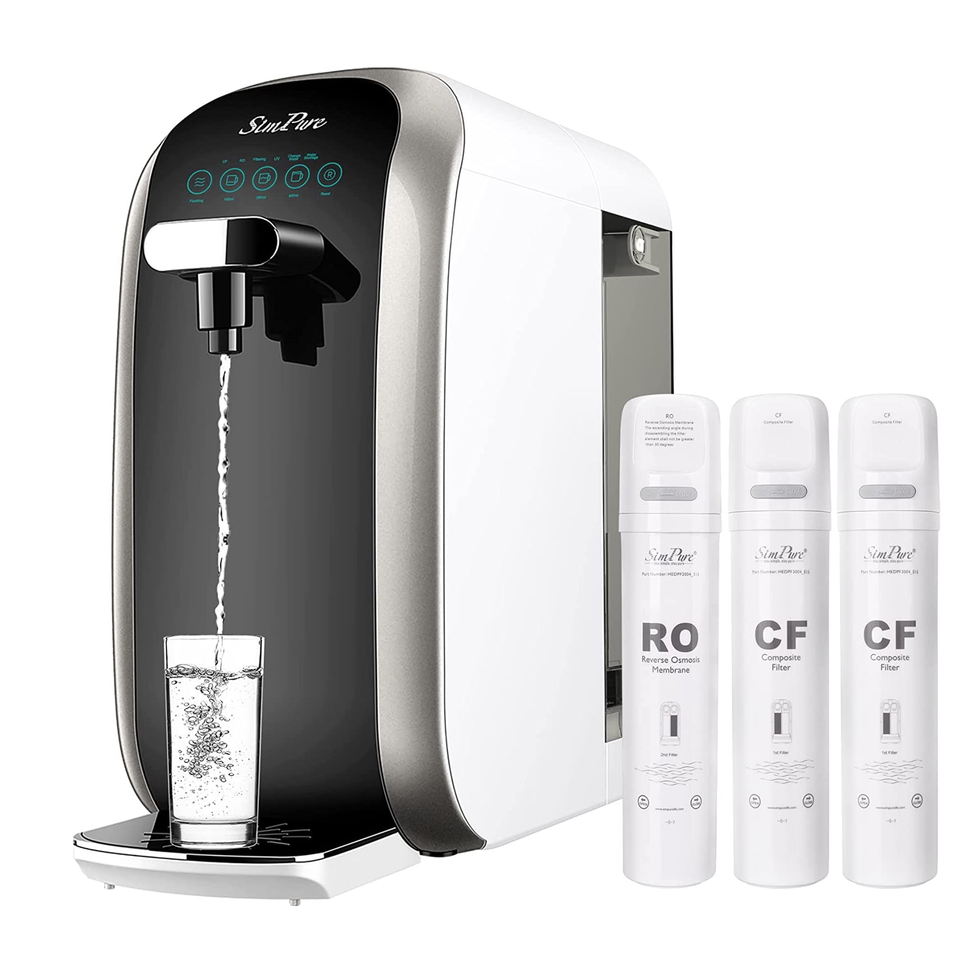 SimPure Y7PBW UV Countertop Reverse Osmosis System Water Filtration