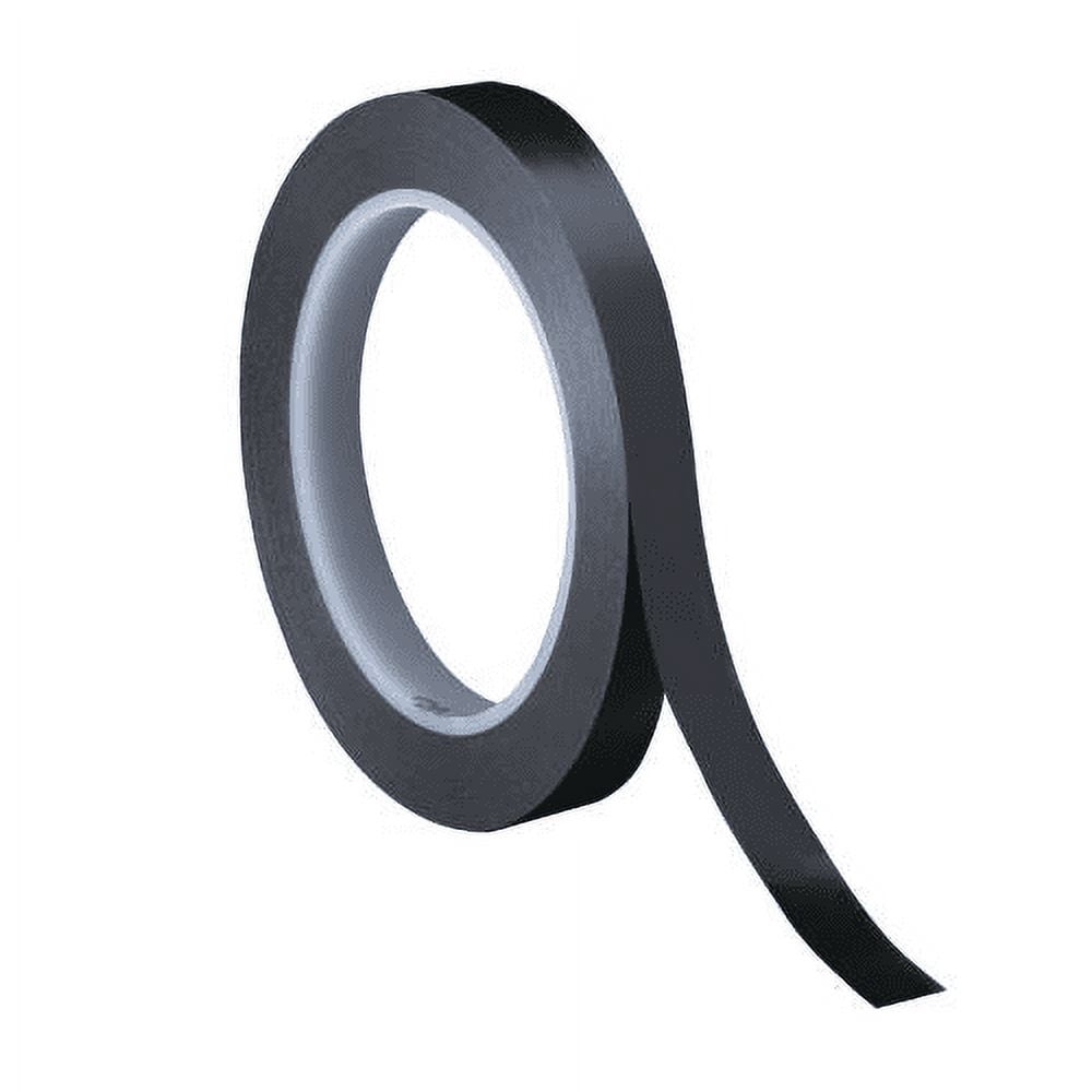 3M Vinyl Tape 471 Black 1/4" X 36 Yard Roll (3 Pack)