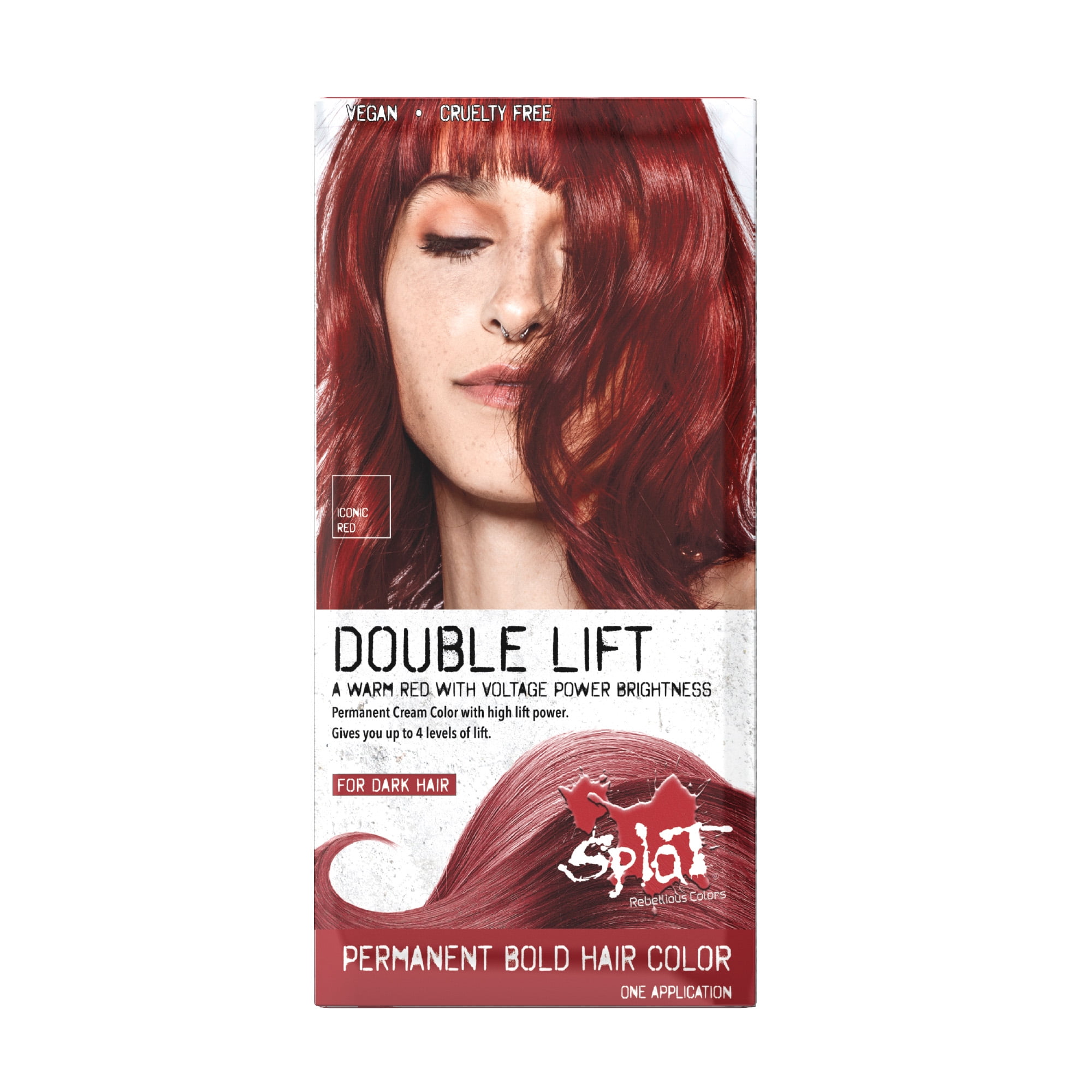 Splat Double Lift Permanent Hair Color, Dye without Bleach, Iconic Red -  Walmart.com
