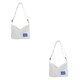 thumbnail image 3 of Bolso de hombro Sonducket estilo informal para mujer bandolera de viaje banquete chicas bolsa con correa grande color Blanco Negro, 3 of 6