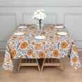 thumbnail image 3 of Pioneer Flower Floral Print Pattern Square Tablecloth,Waterproof Square Table Cover,Wipeable Spillproof Washable Table Cover for Home Kitchen Party Decor 52"x52"(132x132cm), 3 of 6