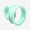 thumbnail image 7 of BM25 A Pair of Soft Pastel Silicone Double Flared Tunnel Plug-Pastel Green, 7 of 7