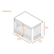 New Age Pet ECOFLEX® Barn Door Dog Crate & End Table, Indoor Furniture Style Kennel