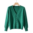 thumbnail image 3 of vzibsiv Cardigan Sweaters for Women V Neck Button Down Long Sleeve Soft Knit Lightweight Jacket Size S, 3 of 5